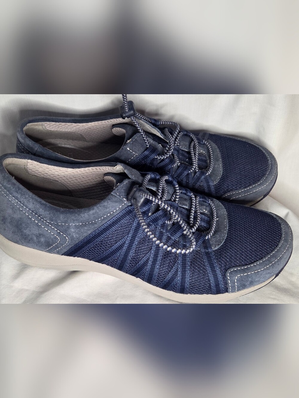 Womens Dansko Suede Blue Honor Bungee Lace Lightweight Athletic Shoes Sz 8.5 - Picture 4 of 13